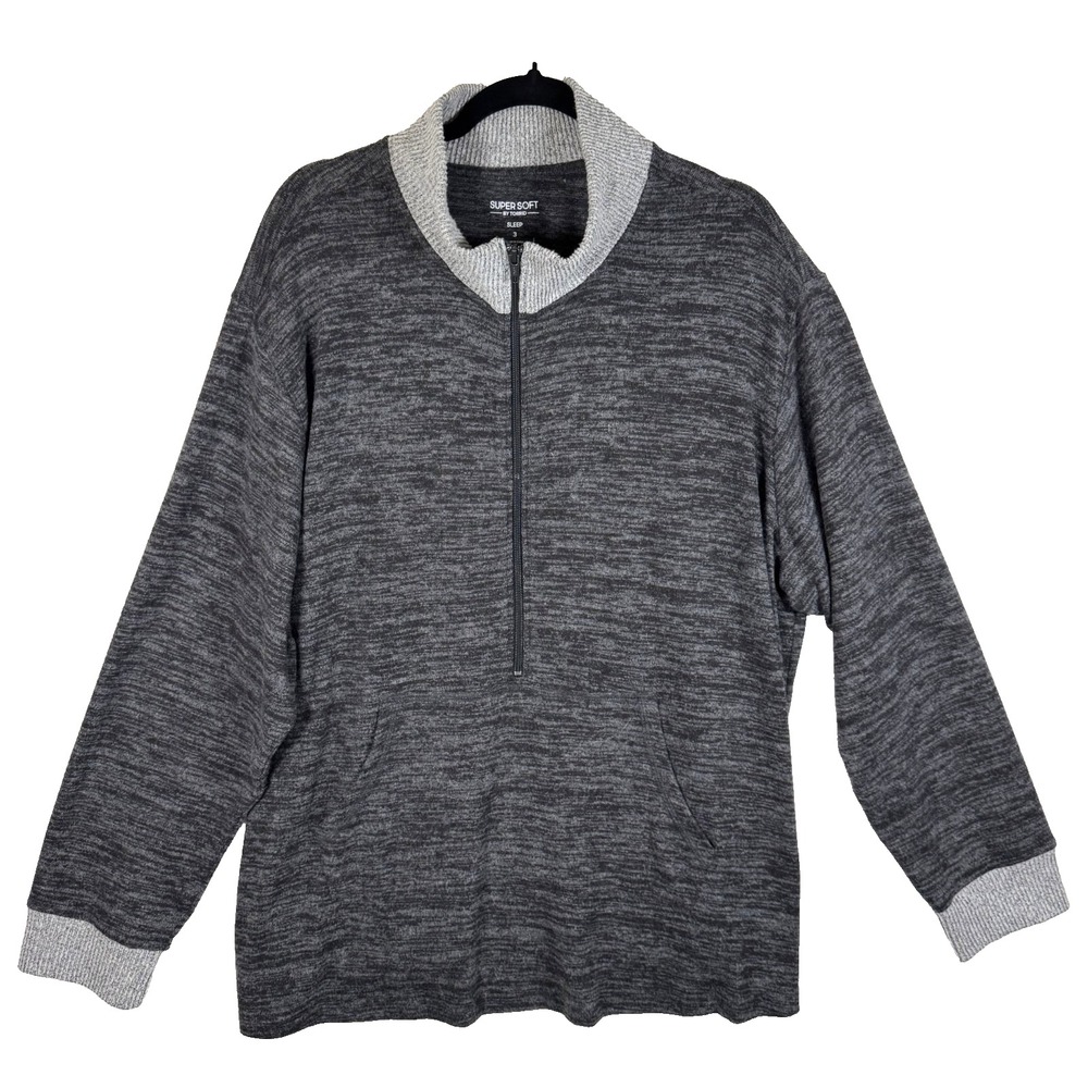 Torrid Super Soft Gray Sleep Top Size 3 Pockets Cozy Pajama Top